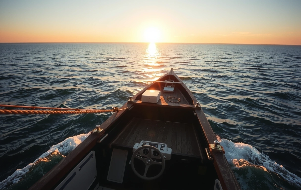 Calm coastal horizon